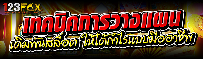 เทคนิคการวางแผน เดิมพันสล็อต ให้ได้กำไรแบบมืออาชีพ