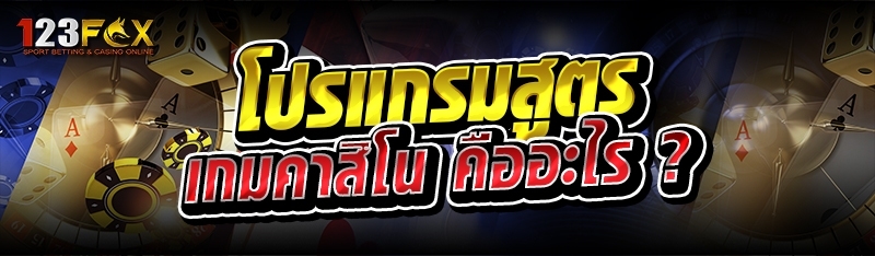 โปรแกรมสูตร เกมคาสิโน คืออะไร ?